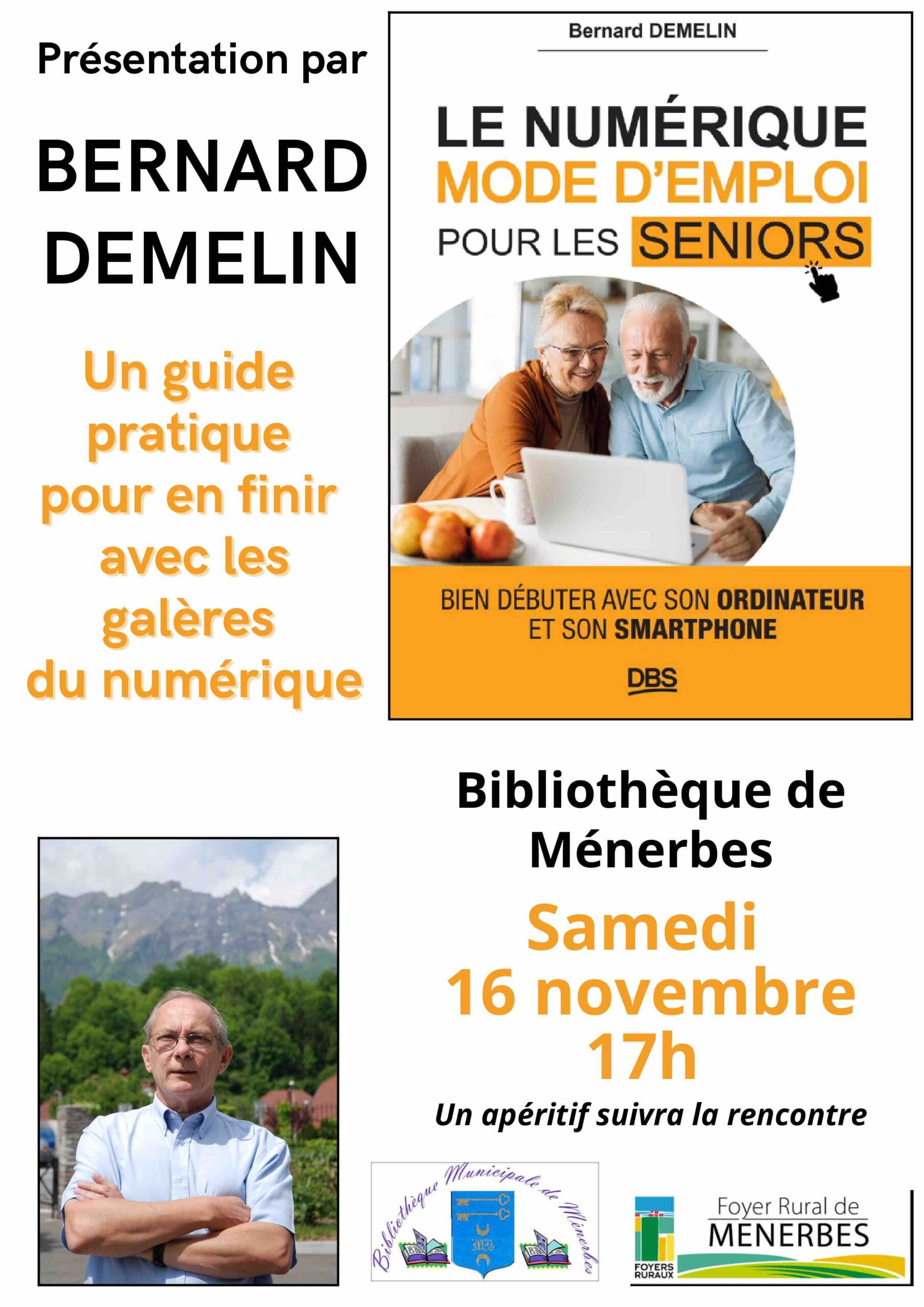 Le numérique mode d'emploi pour les séniors" conférence de Bernard Demelin à la bibliothèque